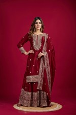 Indian Bollywood Pakistani Palazzo Suit Designer Women Party Wear Salwar Kameez