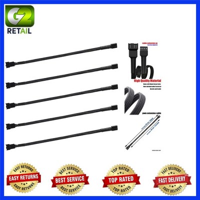 Braided 4-Pin Fan Extension Cable Set - 12
