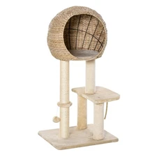 Cat Tree Tower Activity Center with Sisal Scratching Post Condo & Hanging Rope
