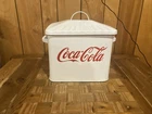 Enamel Ware Coca Cola Bread Box Vtg Style Country Kitchen Farmhouse Decor