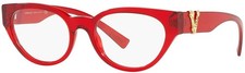 Versace Eyeglasses VE3282 5280 53mm Transparent Red / Demo Lens