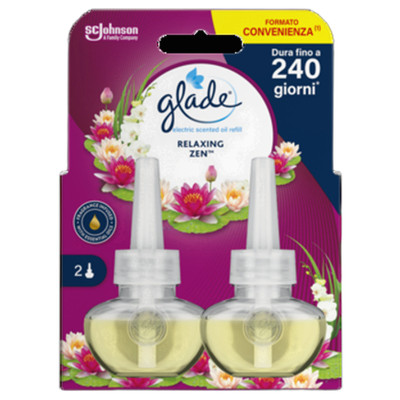 2 Nachfüllpackungen für den elektrischen Lufterfrischer Glade Relaxing Zen
