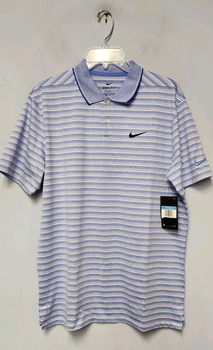 Shirt Blue White Sz Medium Polo Ck4744-478