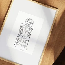 Original Fine Art Print A4 – Contemporary Figurative Drawing by Ramon van Geest