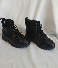 Wonder Nation Childs Black Leather Motorcycle Boots size 11