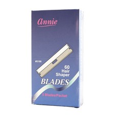 Annie Hair Shaper Blades 5100 60 Blades 12 Packs of 5 Professional Razor