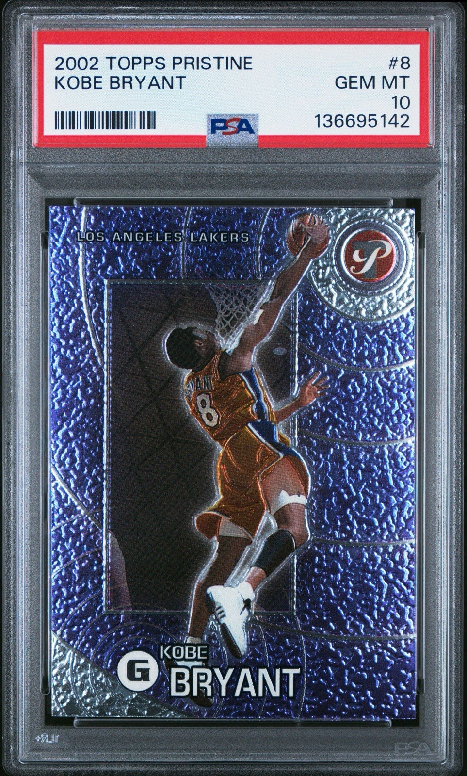 Kobe Bryant 2002 Topps Pristine #8 PSA 10 GEM MINT Low Pop view 1
