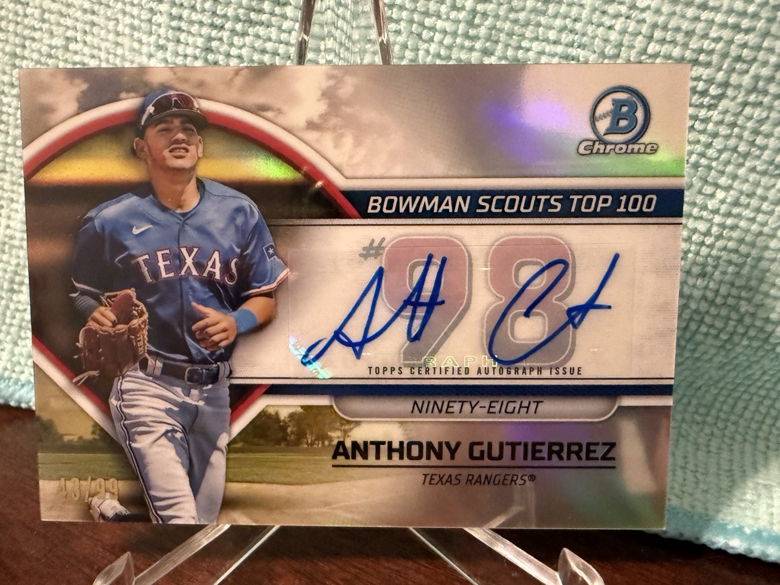 2023 Bowman - Bowman Scouts Top 100 Anthony Gutierrez #BTP-98 Autographs /99