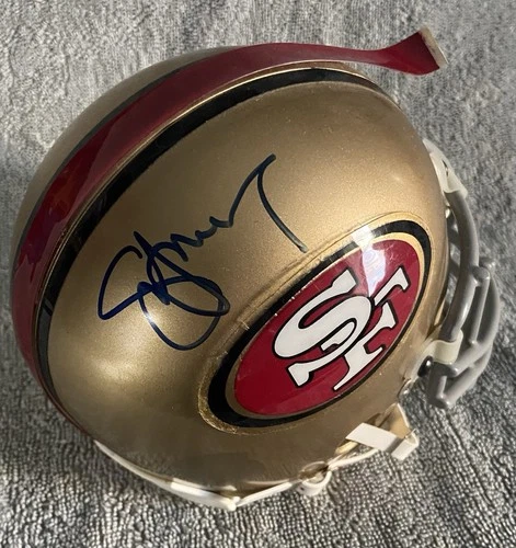 SAN FRANCISCO 49ERS STEVE YOUNG SIGNED AUTHENTIC MINI HELMET