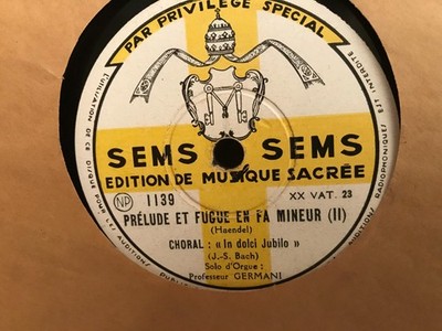 Prelude Et Fugue En FA Mineur Bach 78 France 1139 Strong VG