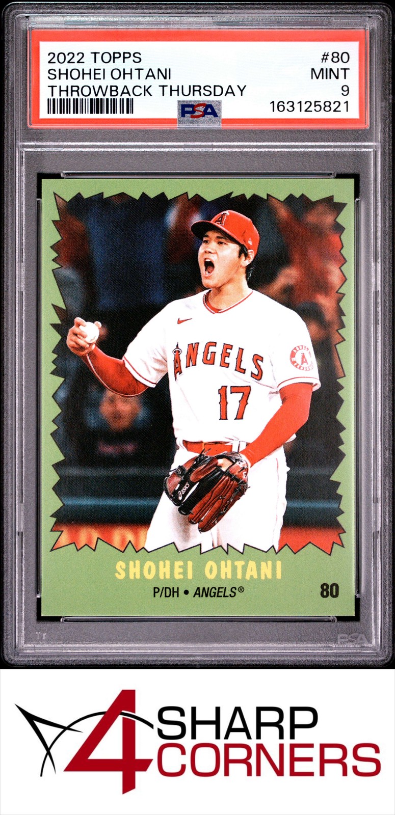 2022 TOPPS THROWBACK THURSDAY #80 SHOHEI OHTANI PSA 9 view 1