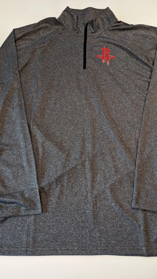 HOUSTON ROCKETS NBA UNK 1/4 ZIP PULLOVER MOCK NECK LS SHIRT XL NWT $30 MSRP - Image 2 of 4