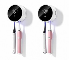 Smart Wall Mounted Toothbrush Holder Cleaner 2 Pack