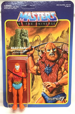 Beast Man Masters of the Universe ReAction 3 3/4 Inch Figur 10cm Super7
