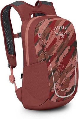 Osprey Daylite Junior leichter Rucksack / Kinder rot Pinselstriche Wandertasche