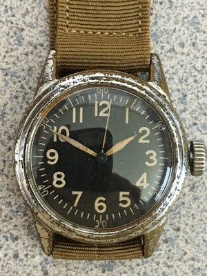 Elgin Grade 539, Type A11, Hack, 1943, WW11 Arny Air Corps, Keeps Time.