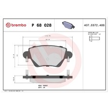 Satz Bremsbeläge Bremsklötze hinten für Renault Kangoo KC0/1 FC0/1 | 24006807