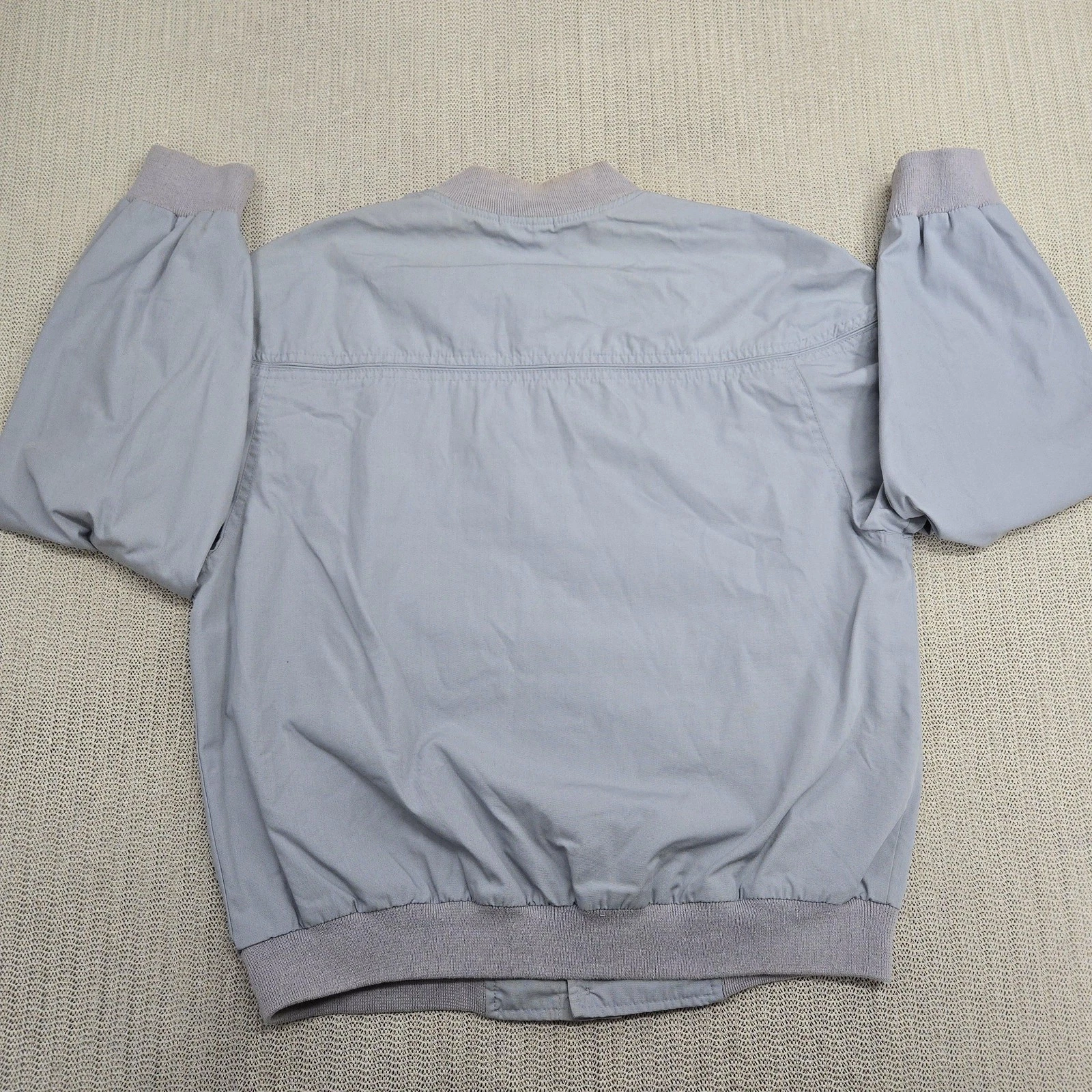 Vintage Current Seen Jacket Mens Large Gray Bomber Lightweight Zip Pockets 80s image 9