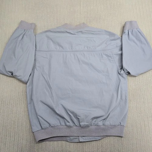 Vintage Current Seen Jacket Mens Large Gray Bomber Lightweight Zip Pockets 80s image 9