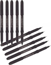 Q-Connect 0.4mm Fineliner Pen - Black, Pack of 10 1 count (Pack 10), Black 