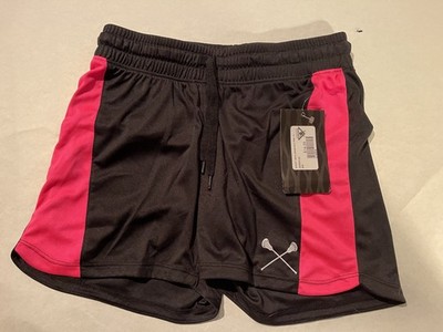 lacrosse unlimited womens shorts size small new black pink lax