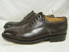 Mens British Army RAF Officers Brown Leather Parade Shoes Toe Cap Size 9 M 43 01