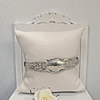 American Victorian Lunt Sterling 925 Engraved Initials RCA Floral Cuff Bracelet
