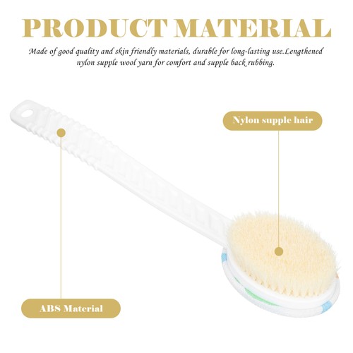 Double-head Shower Brush Man Durable Body Exfoliator Back Cleaning - Picture 4 of 12