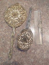 Vintage ornate 3 piece Mirror Brush and Comb Set