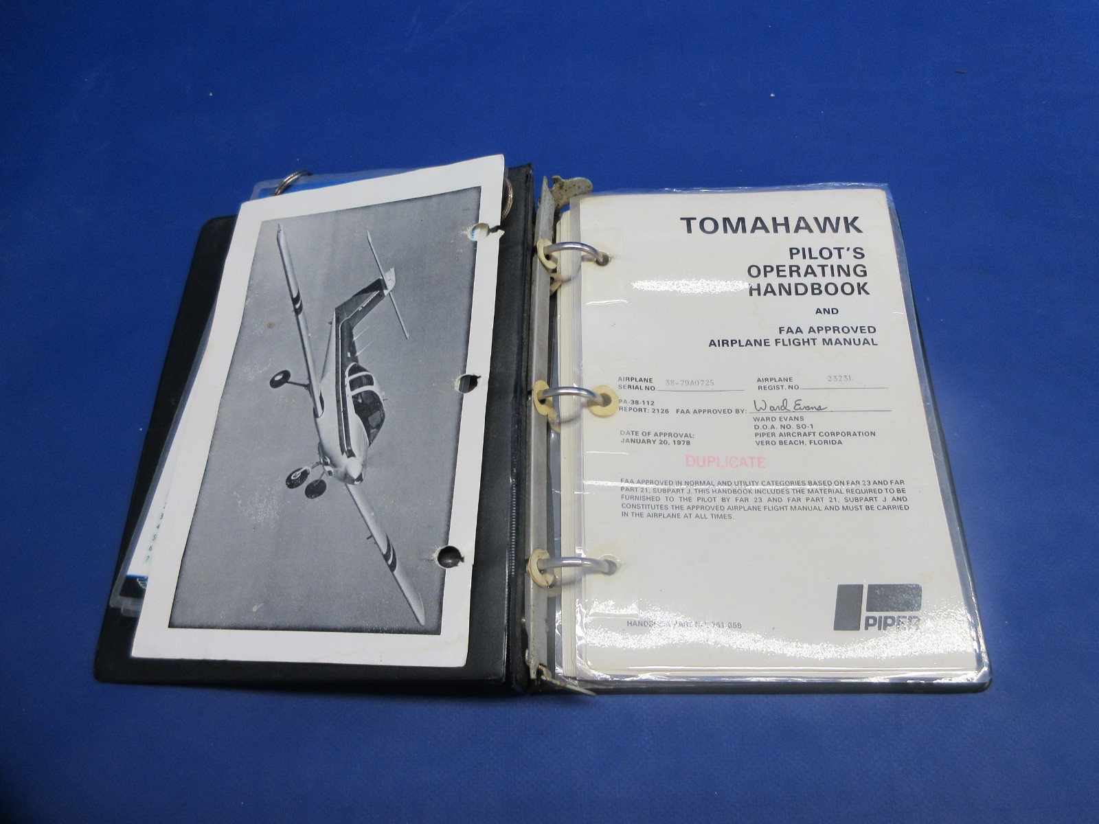 Piper PA-38-112 Tomahawk Information Manuals & POH P/N 761-658 (0725-853)