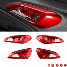 For Chevrolet Trax 2023-2025 Bright Red Inner Door Handle Bowl Panel Cover Trim