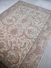 Vintage Rug Royal Keshan Pure New Wool Beige John Lewis 270 X 140 Cleaned VGC