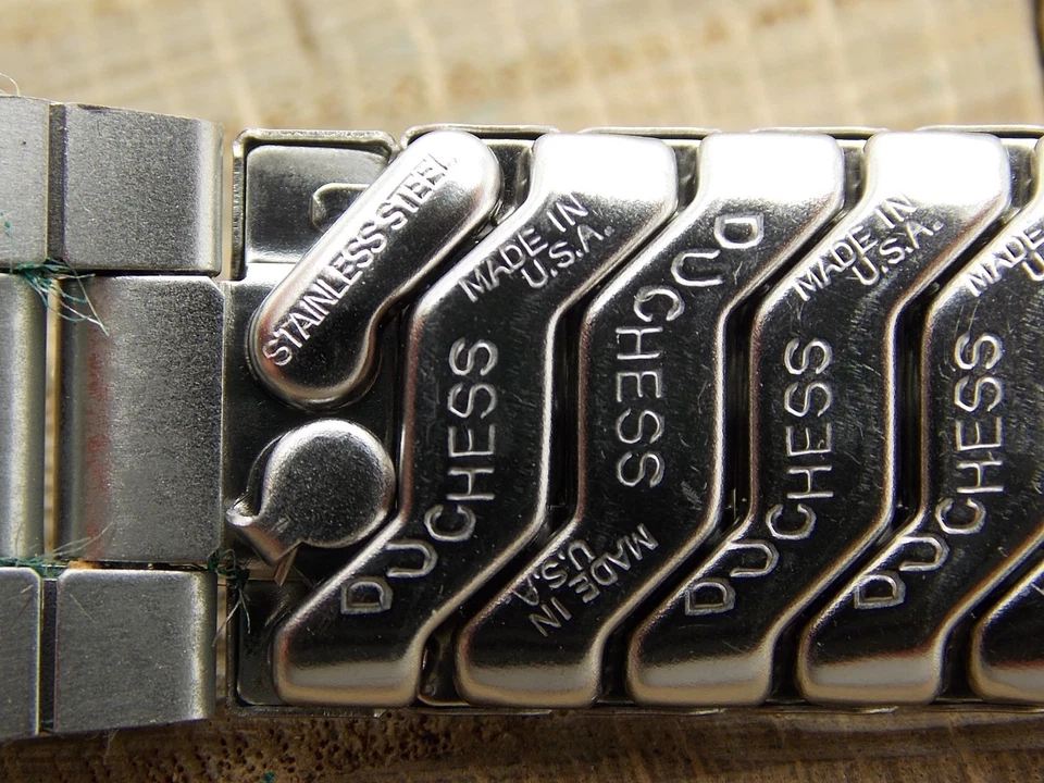 Pulsera de expansión de 17,5 mm correa de reloj de acero inoxidable duquesa vintage NOS sin usar Foto 3 de 3