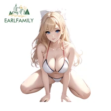 EARLFAMILY 5.1" Anime Girl Elf Car Sticker Fashionable Graffiti Laptop Decals