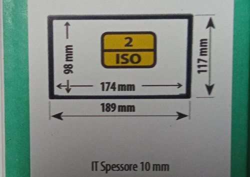 Cornice di rifinitura Autoradio 2 ISO Esterno 189mm x 117mm Spessore: 10 mm - Foto 2 di 2