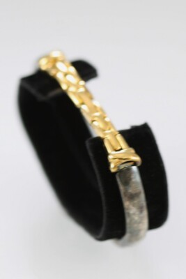 Cache Women Watch Antiqued Stainless Silver Gold Water Res  display picture 3