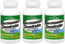 21st Century Glucosamine Chondroitin Advanced + MSM Tablets 120ct (3 Pack)