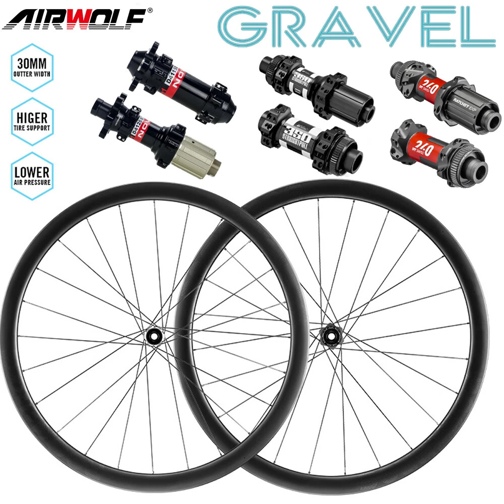 Carbon Gravel Wheelset 30mm width Road Bike Rim DT 240 350 Novatec