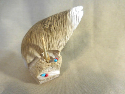 Zuni Native American Pueblo Carved Fetish Bear Pueblo Leroy Chavez 042522K