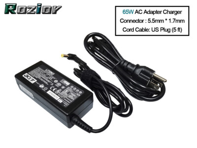 Acer VA70 Z5WAH KAWG0 KAV60 65W Power Supply Charger Laptop AC Adapter with Cord
