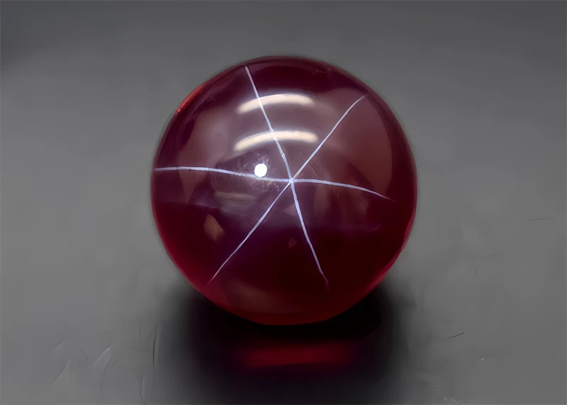 Top Quality Pigeon Blood Red Round Bead Star Ruby Lab-Created AAAA+ Loose Gems - Image 2 of 4