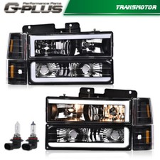 Fit For 1994-1998 C10 C/K Silverado LED DRL Headlight +Bumper Corner Lamp