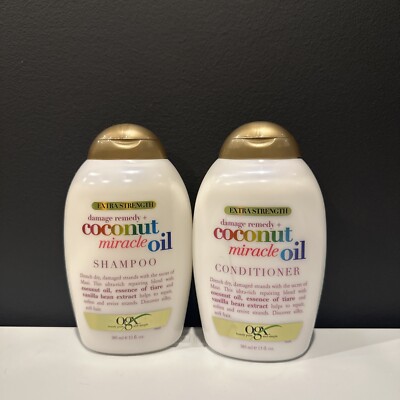 Lot Of 2 - OGX Coconut Miracle Oil Shampoo & Conditioner Set 13oz. each