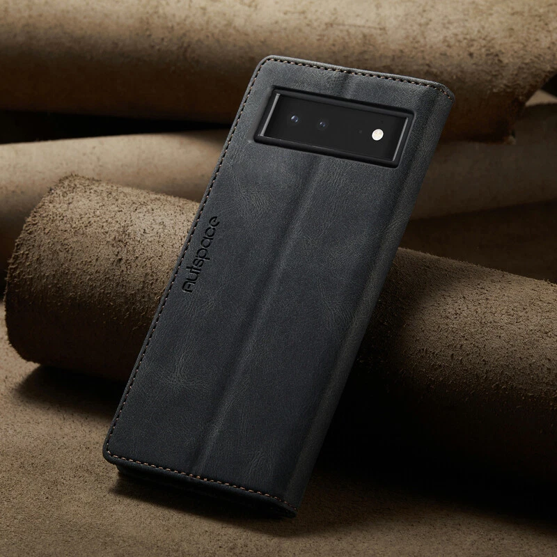 Slim Leather Wallet Case Card Magnetic Flip Cover for Google Pixel 6 7 8 Pro 7A - Image 4 of 4