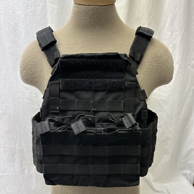 TYR Pico DS Assaulters Plate Carrier & 2 Back Panels Black Large