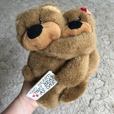 First Main 8" Huggin Buddies Plush 2 Bears Hug Two Hearts That Beat As One