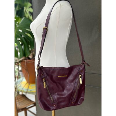 Rosetti Tabby Mid Crossbody Bag Burgundy Red Hobo Purse Gold-Tone Plating Boho