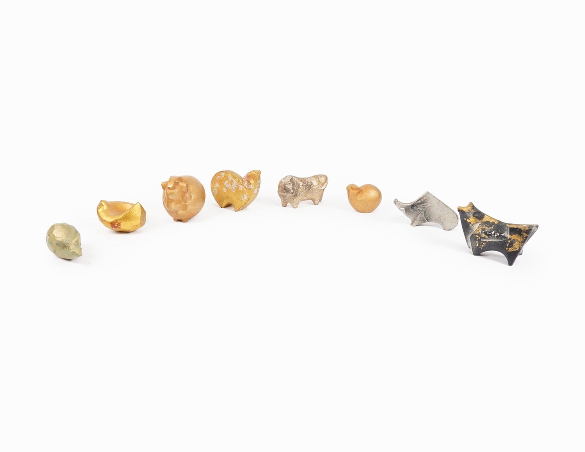 Saegusa Sotaro Cast Iron Bull Figurine Japanese Okimono Sculpture