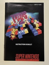 Authentic SNES Super Nintendo Tetris Instruction Manual