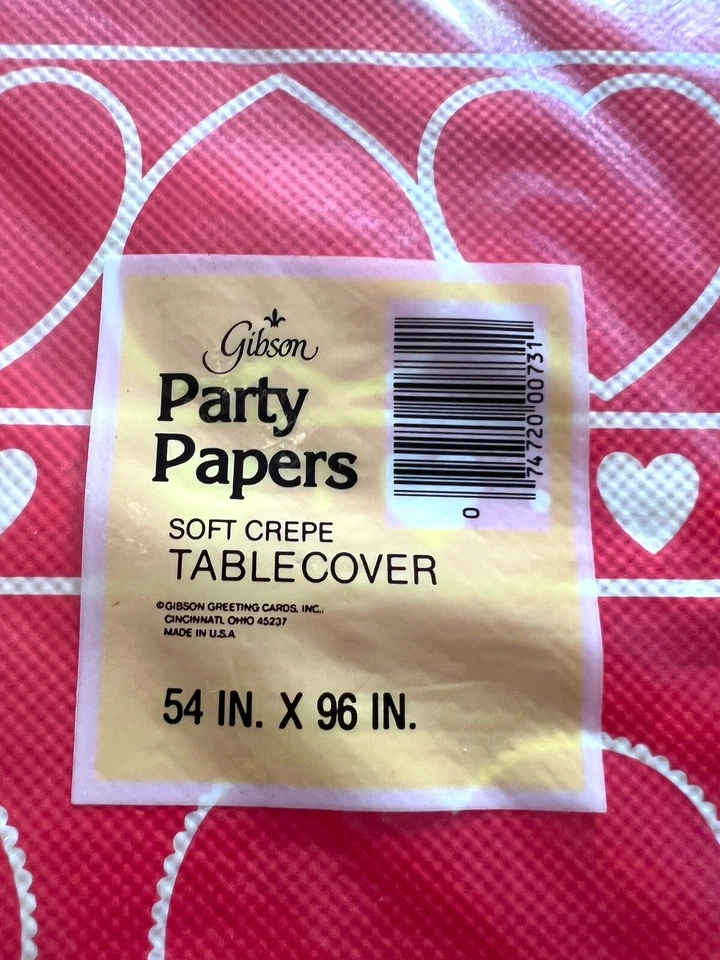 Mantel de papel vintage retro Gibson feliz día de San Valentín corazones nueva fiesta Foto 3 de 4
